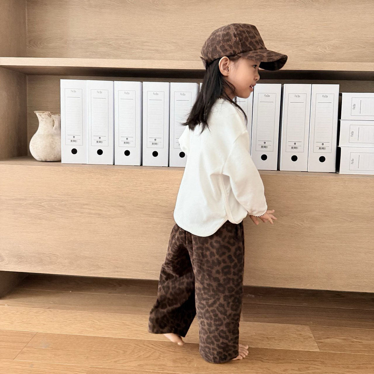 Toddler F26 Leopard Corduroy Pull-On Pants (1-7y) - 2 Colors kids outfit