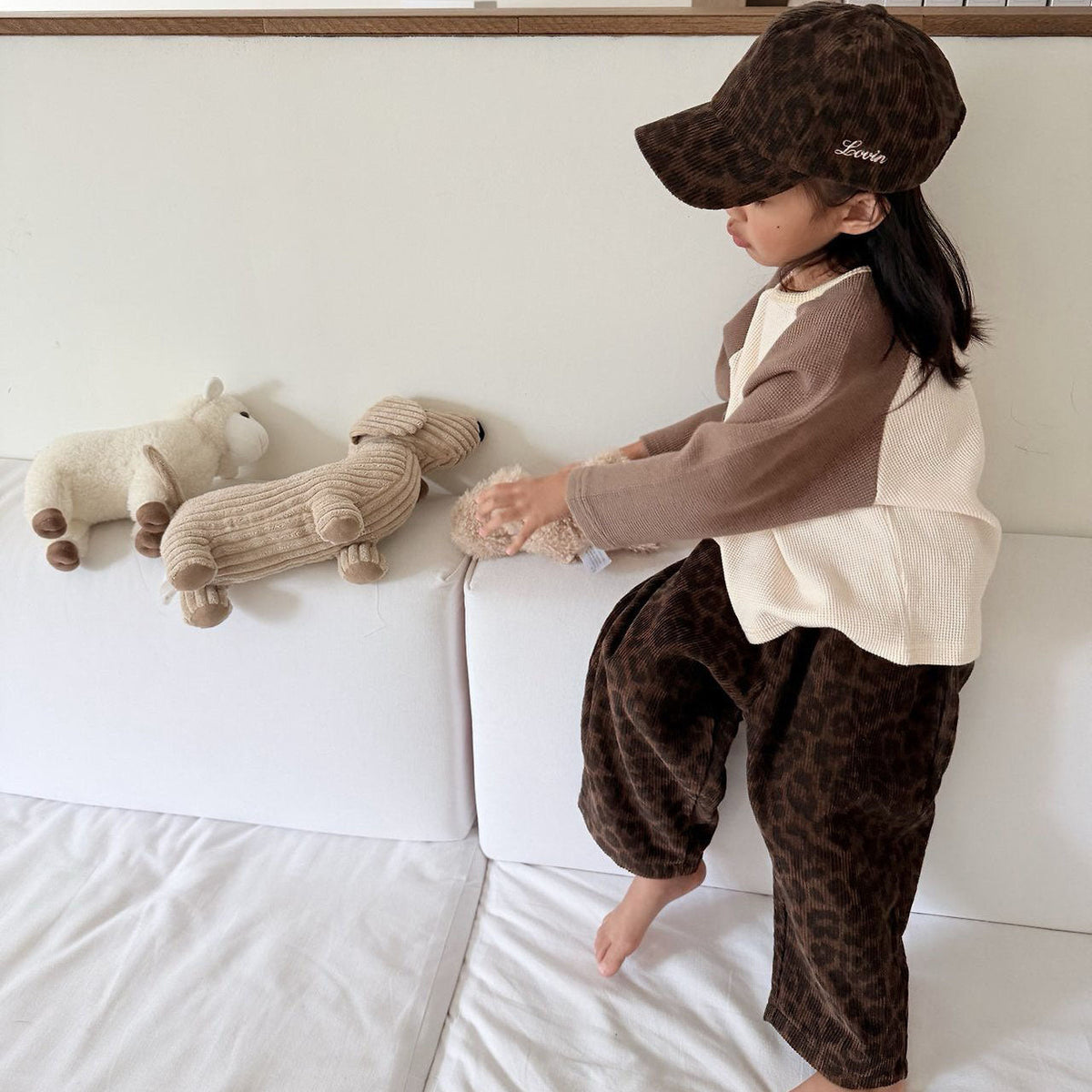 Toddler F26 Leopard Corduroy Pull-On Pants (1-7y) - 2 Colors kids outfit