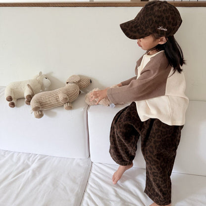 Toddler F26 Leopard Corduroy Pull-On Pants (1-7y) - 2 Colors kids outfit