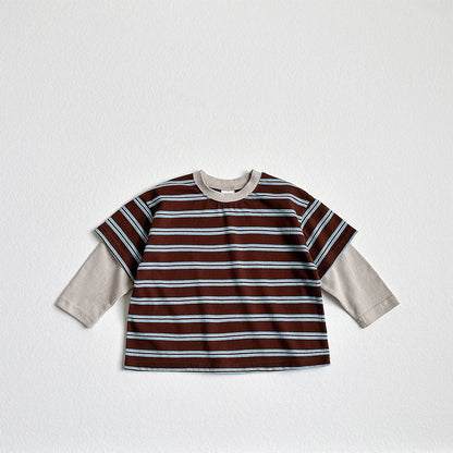 Toddler F26 Multi Stripe Layered Long Sleeve Top (2-9y) - 3 Colors kids outfit