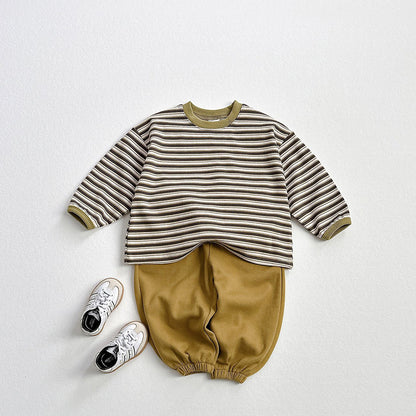 Toddler F26 Multi Stripe Long Sleeve Top (2-9y) - 3 Colors kids outfit