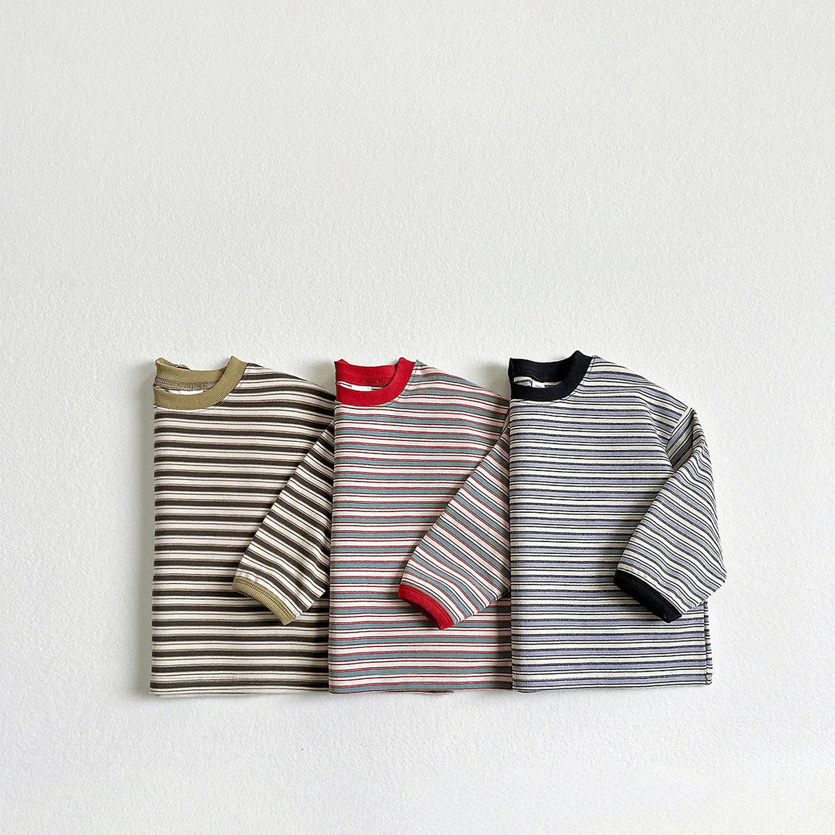 Toddler F26 Multi Stripe Long Sleeve Top (2-9y) - 3 Colors kids outfit