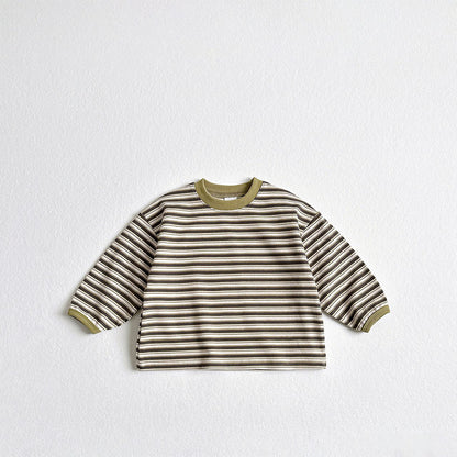 Toddler F26 Multi Stripe Long Sleeve Top (2-9y) - 3 Colors kids outfit