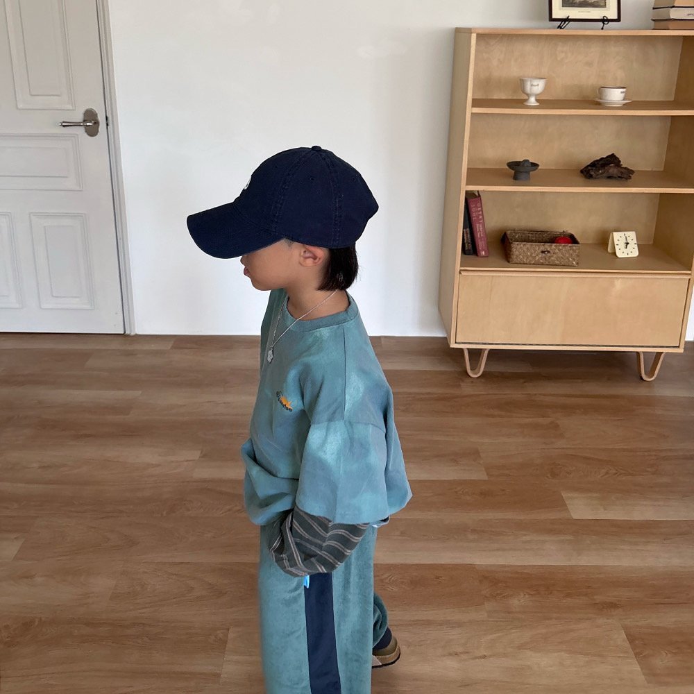 Toddler F26 Pigment Dyed Layered Long Sleeve Top (3-9y) - 2 Colors kids outfit