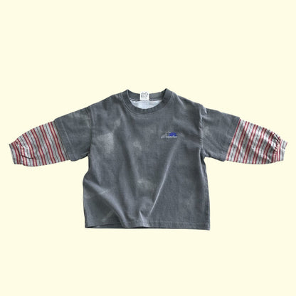 Toddler F26 Pigment Dyed Layered Long Sleeve Top (3-9y) - 2 Colors kids outfit