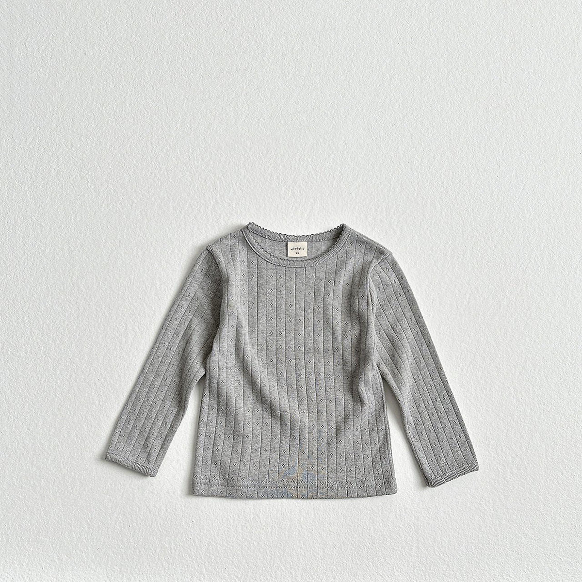 Toddler F26 Pointelle Long Sleeve Top (2-9y) - 3 Colors kids outfit