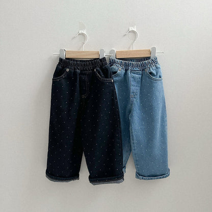 Toddler F26 Polka Dot Denim Pants (2-9y) - 2 Colors kids outfit