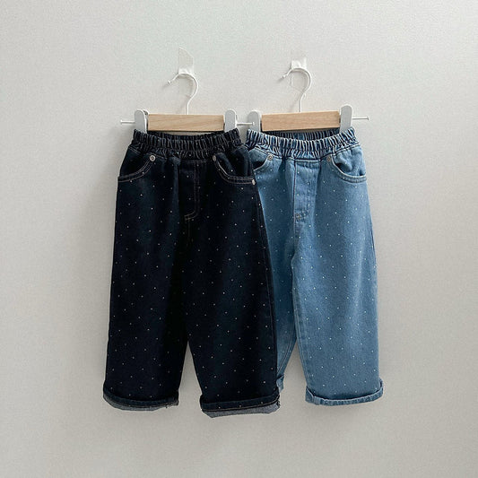 Toddler F26 Polka Dot Denim Pants (2-9y) - 2 Colors kids outfit