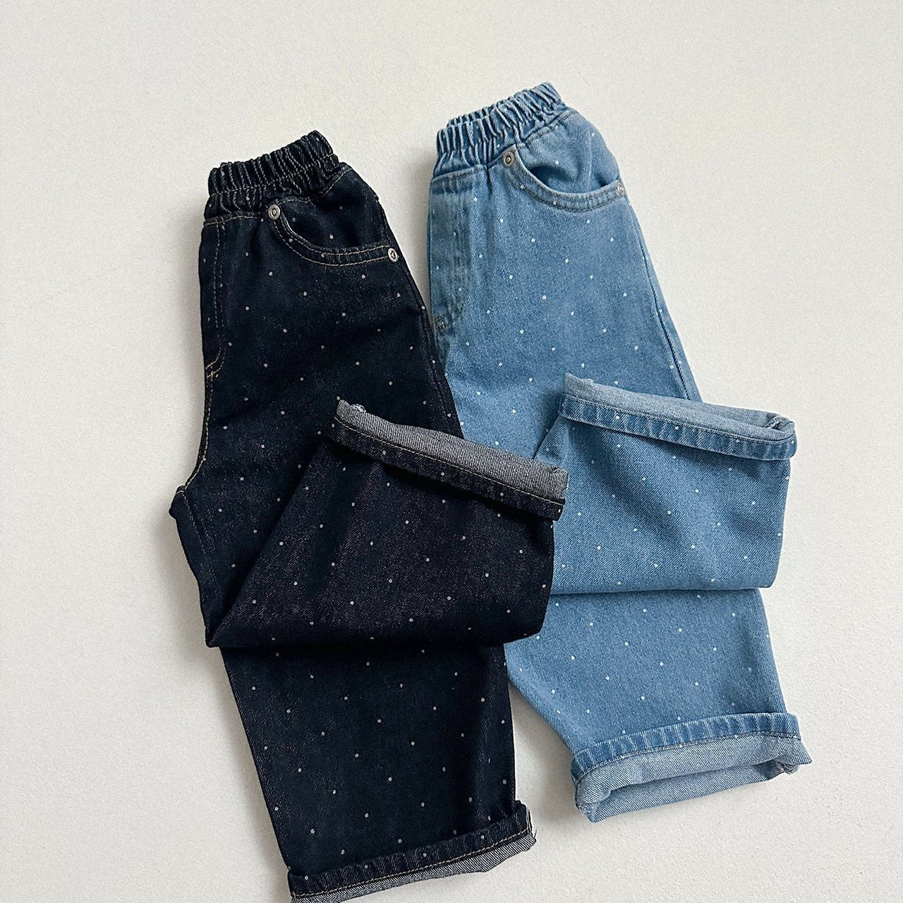 Toddler F26 Polka Dot Denim Pants (2-9y) - 2 Colors kids outfit