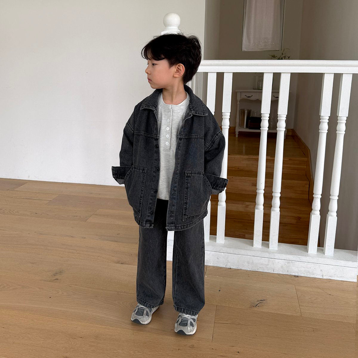 Toddler F26 RIbbed Denim Pull-On Pants (12m-9y) - 2 Colors kids outfit