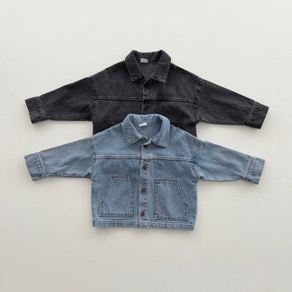 Toddler F26 Ribbed Denim Trucker Jacket (12m-9y) - 2 Colors kids outfit
