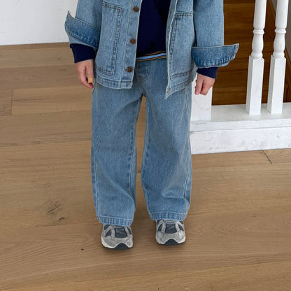 Toddler F26 Ribbed Denim Trucker Jacket (12m-9y) - 2 Colors kids outfit