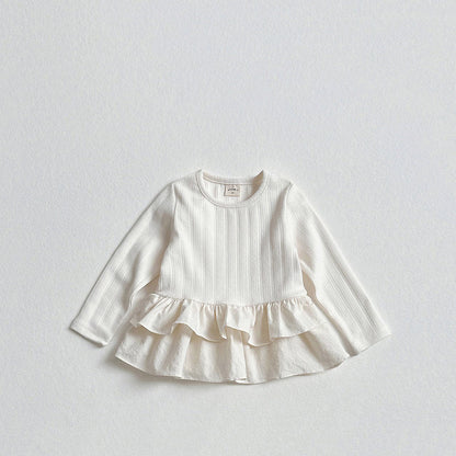 Toddler F26 Ribbed Long Sleeve Flare Layer Top (2-8y) - 3 Colors kids outfit
