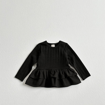 Toddler F26 Ribbed Long Sleeve Flare Layer Top (2-8y) - 3 Colors kids outfit