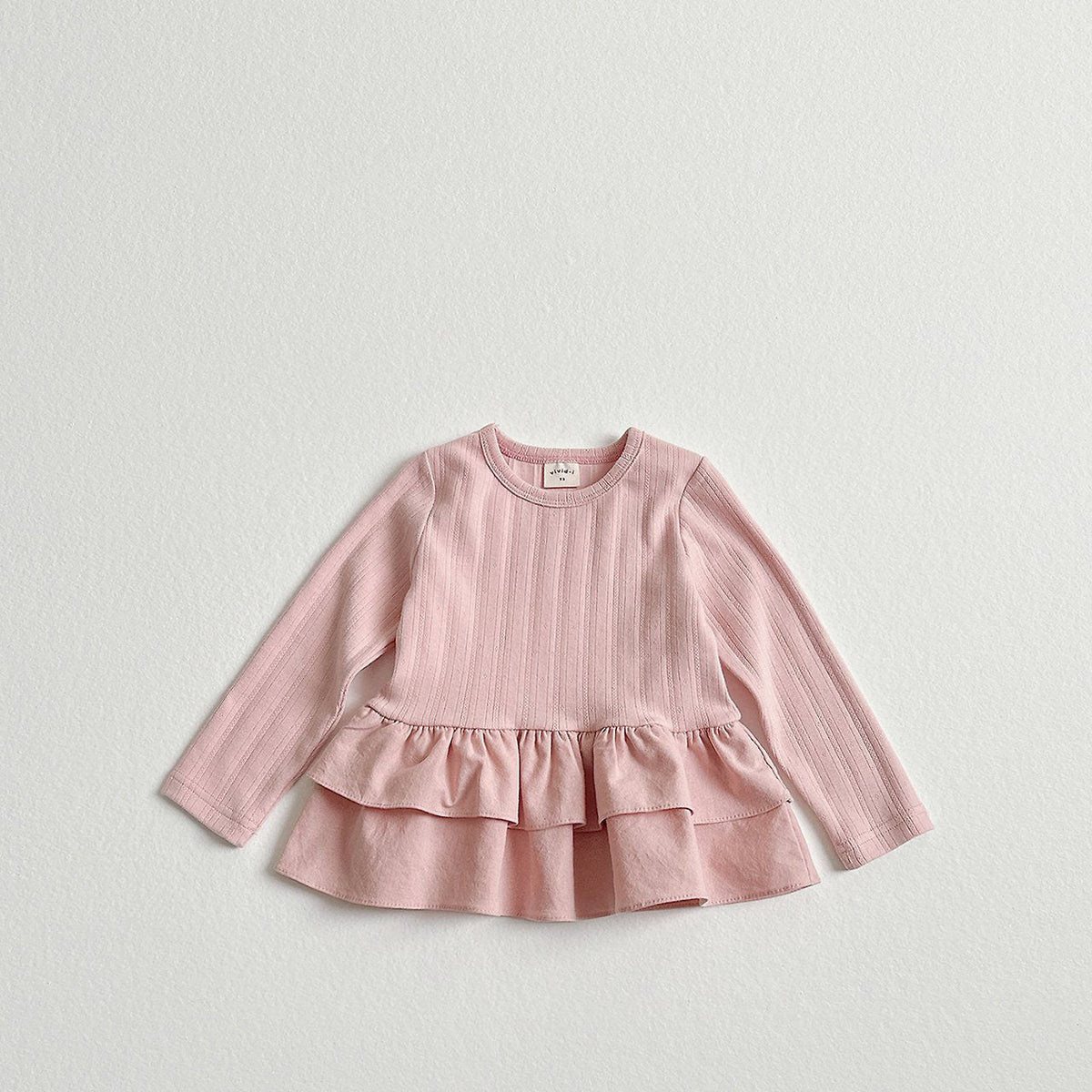 Toddler F26 Ribbed Long Sleeve Flare Layer Top (2-8y) - 3 Colors kids outfit