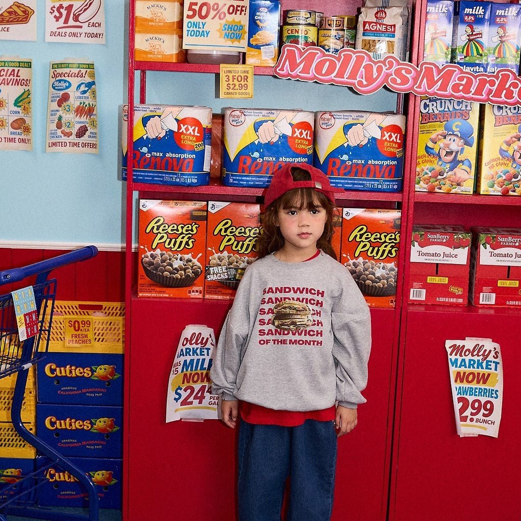 Toddler F26 Sandwich Long Sleeve Sweatshirt (4m-6y) - 2 Colors kids outfit