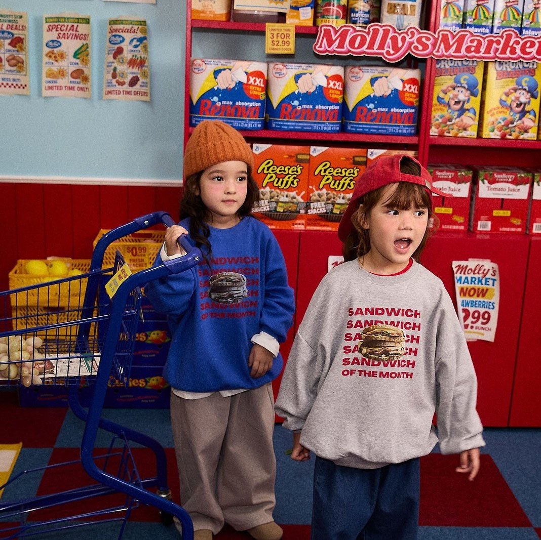 Toddler F26 Sandwich Long Sleeve Sweatshirt (4m-6y) - 2 Colors kids outfit