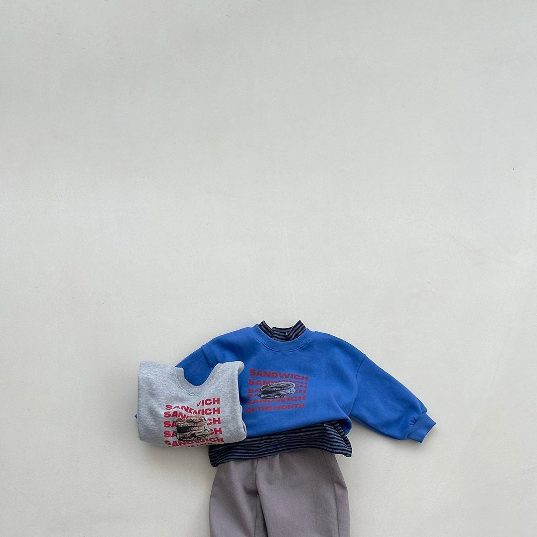 Toddler F26 Sandwich Long Sleeve Sweatshirt (4m-6y) - 2 Colors kids outfit