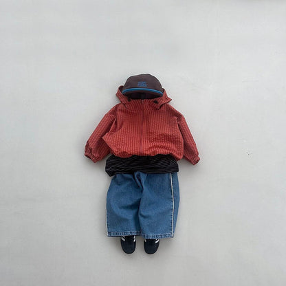 Toddler F26 Side Piping Denim Pants (4m-6y) - Blue kids outfit