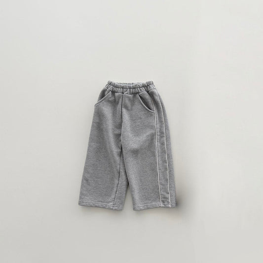 Toddler F26 Side Piping Detail Pull-On Sweatpants (12m-9y) - Heather Gray kids outfit