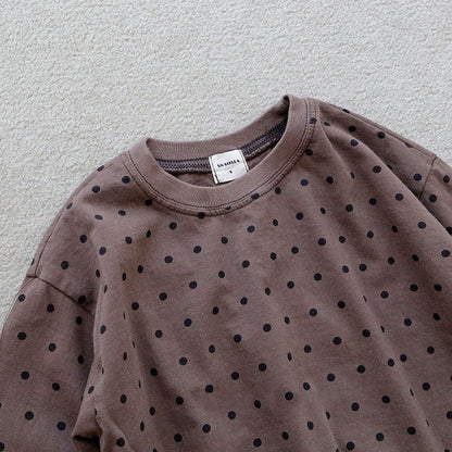 Toddler F26 Stella Polka Dot Long Sleeve Top (1-7y) - 2 Colors kids outfit