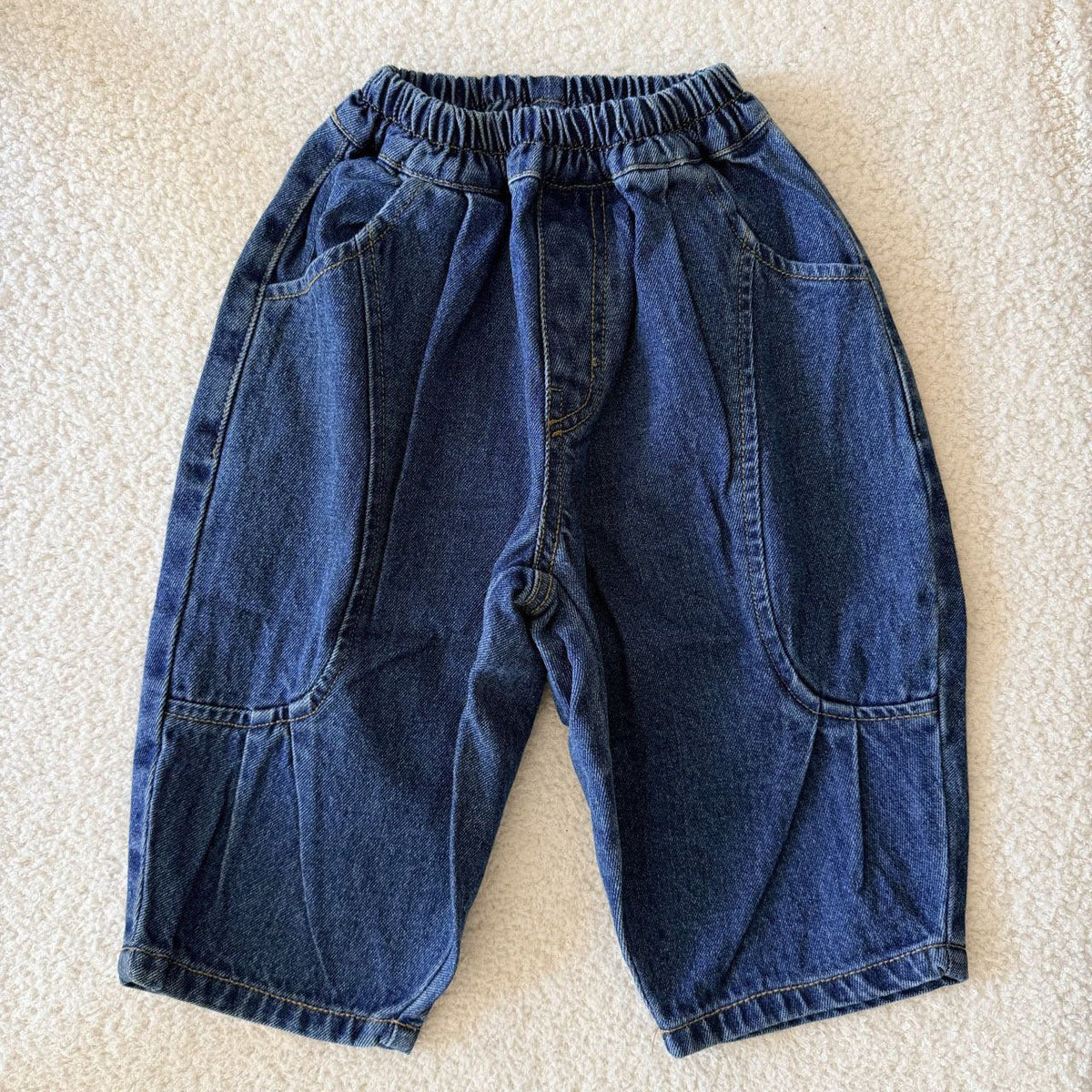 Toddler F26 Stitch Detail Denim Pants (1-7y) - Blue kids outfit
