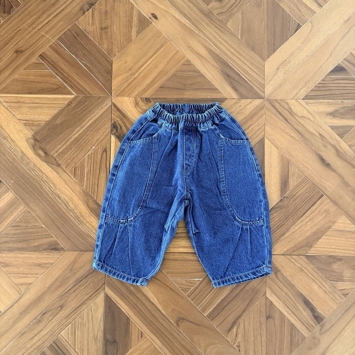 Toddler F26 Stitch Detail Denim Pants (1-7y) - Blue kids outfit