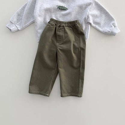 Toddler F26 Stitch Detail Pull-On Pants (12m-9y) - 3 Colors kids outfit