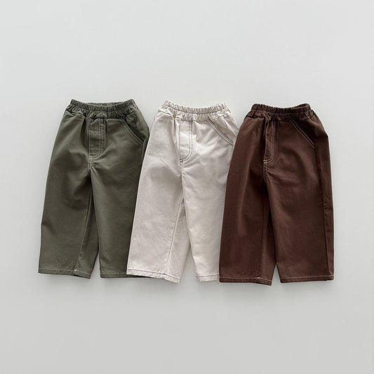 Toddler F26 Stitch Detail Pull-On Pants (12m-9y) - 3 Colors kids outfit