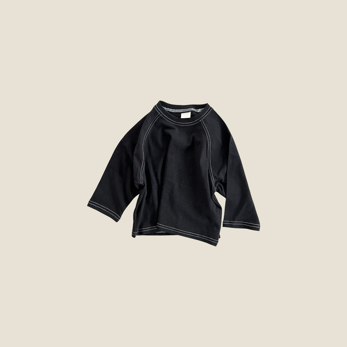 Toddler F26 Stitch Detail Raglan Long Sleeve Top (2-7y) - 4 Colors kids outfit