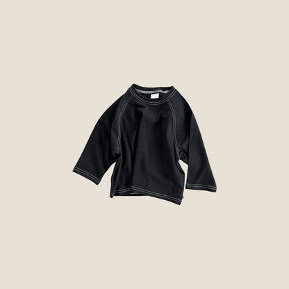 Toddler F26 Stitch Detail Raglan Long Sleeve Top (2-7y) - 4 Colors kids outfit