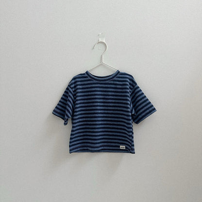 Toddler F26 Stripe Loose Fit Short Sleeve Top (10m-4y) - 3 Colors kids outfit