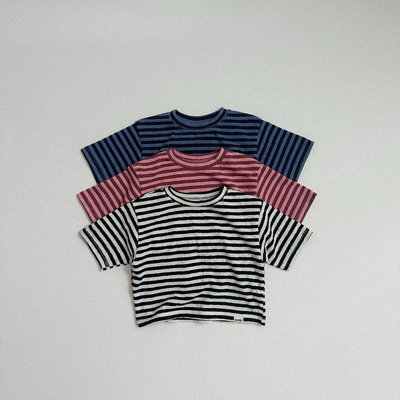 Toddler F26 Stripe Loose Fit Short Sleeve Top (10m-4y) - 3 Colors kids outfit
