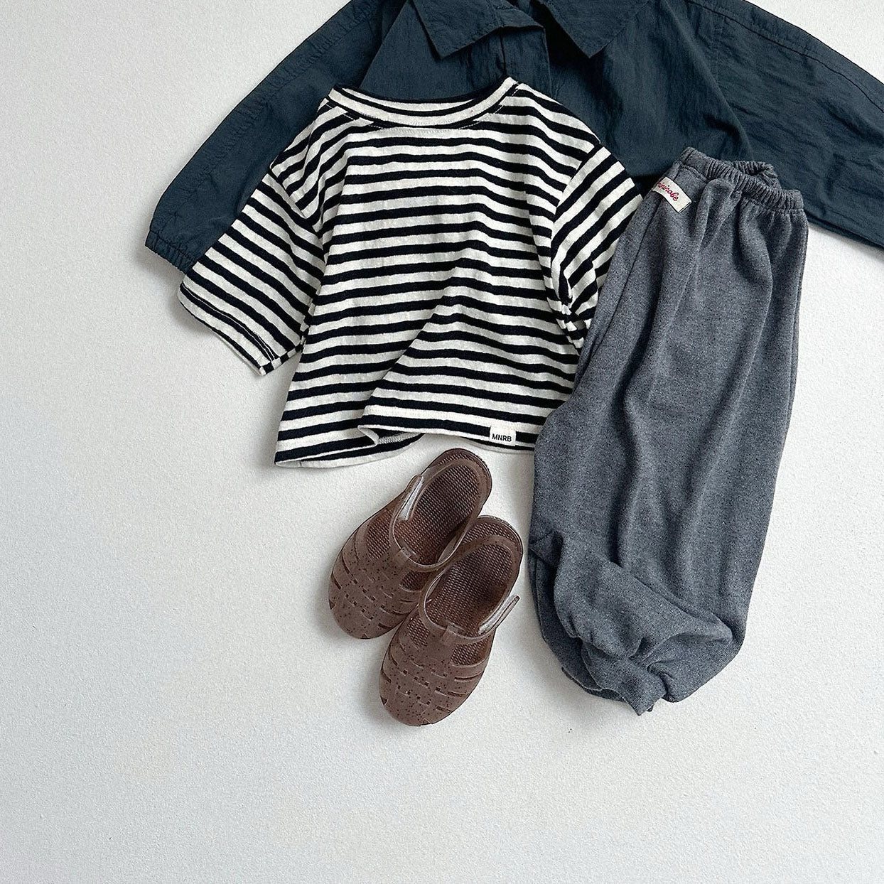Toddler F26 Stripe Loose Fit Short Sleeve Top (10m-4y) - 3 Colors kids outfit