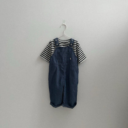 Toddler F26 Stripe Loose Fit Short Sleeve Top (10m-4y) - 3 Colors kids outfit