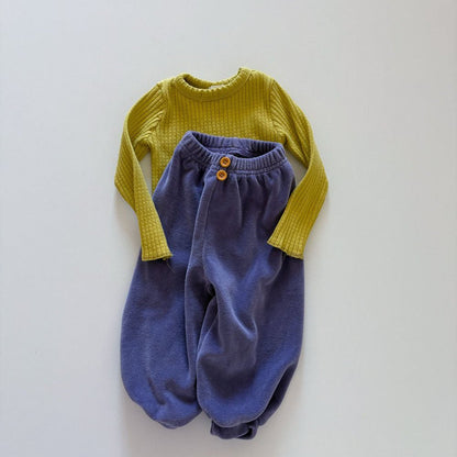 Toddler F26 Textured Long Sleeve Top (1-6y) - 5 Colors kids outfit