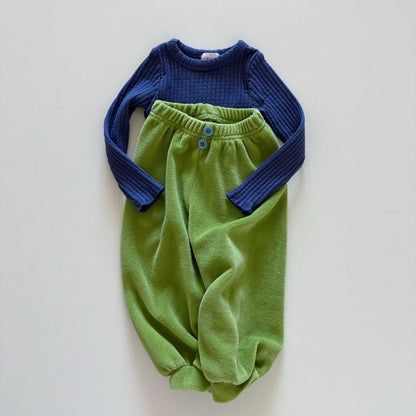 Toddler F26 Textured Long Sleeve Top (1-6y) - 5 Colors kids outfit