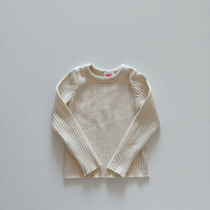 Toddler F26 Textured Long Sleeve Top (1-6y) - 5 Colors kids outfit