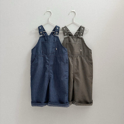 Toddler F26 Textured Stripe Denim Overalls (10m-4y) - 2 Colors kids outfit