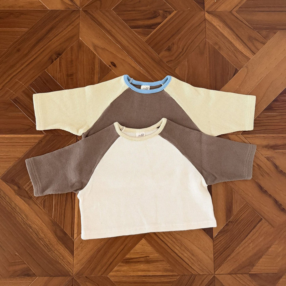 Toddler F26 Waffle Colorblock Raglan Long Sleeve Top (1-7y) - 2 Colors kids outfit