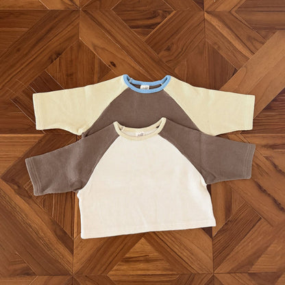 Toddler F26 Waffle Colorblock Raglan Long Sleeve Top (1-7y) - 2 Colors kids outfit