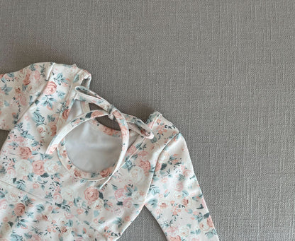Toddler Floral Print One - Piece Swimsuit (12m) kids outfit