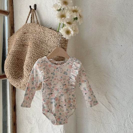 Toddler Floral Print One - Piece Swimsuit (12m) kids outfit