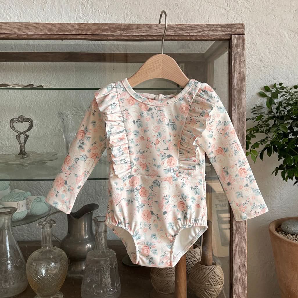 Toddler Floral Print One - Piece Swimsuit (12m) kids outfit