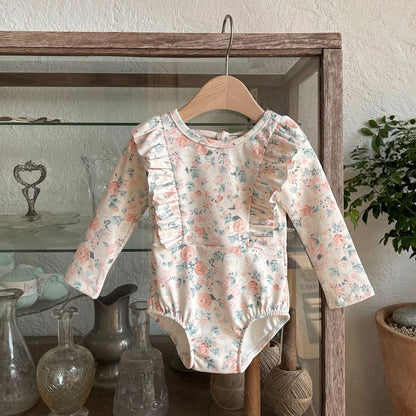 Toddler Floral Print One - Piece Swimsuit (12m) kids outfit