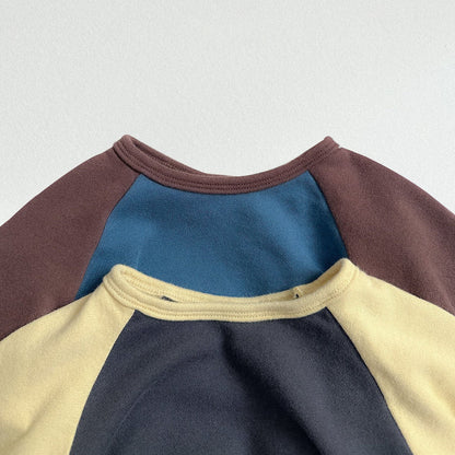 Toddler FW26 Color Block Raglan Long Sleeve Top (2-9y) - 2 Colors kids outfit