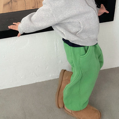 Toddler FW26 Stitch Detail Jogger Pants (2-9y) - Green kids outfit
