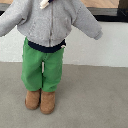 Toddler FW26 Stitch Detail Jogger Pants (2-9y) - Green kids outfit