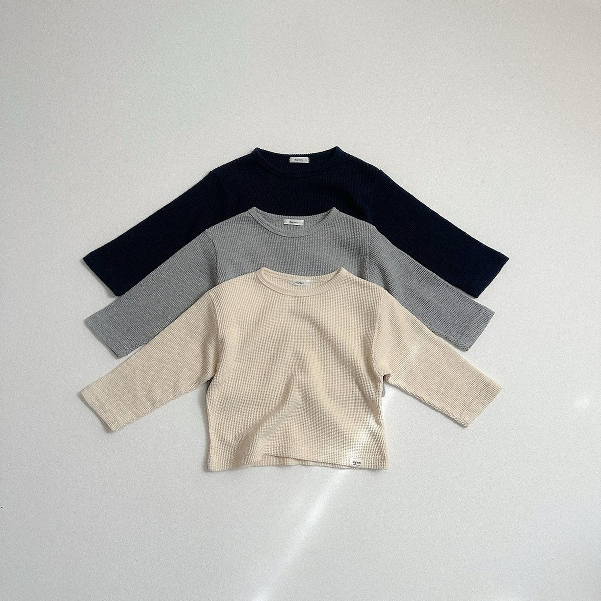 Toddler FW26 Waffle Long Sleeve Top (2-9y) - 3 Colors kids outfit