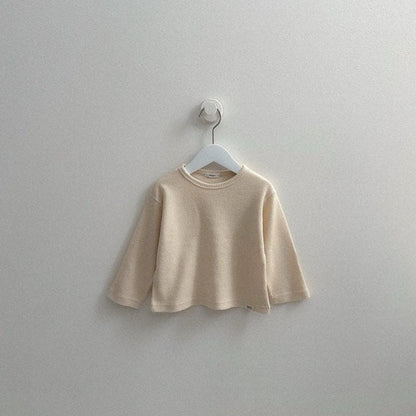 Toddler FW26 Waffle Long Sleeve Top (2-9y) - 3 Colors kids outfit